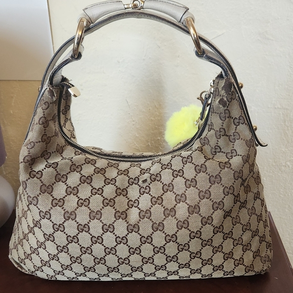 Gucci Horsebit Medium Canvas Hobo - Picture 13 of 15